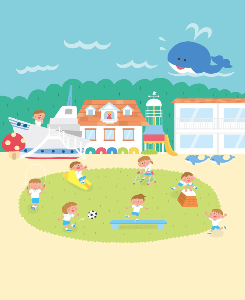 幼稚園 パンフレット イラストレーター ゼリービーンズ